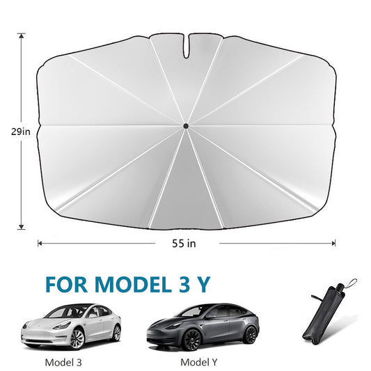 Car windshield sunshade suitable for Tesla Model 3/Y front window sunshade