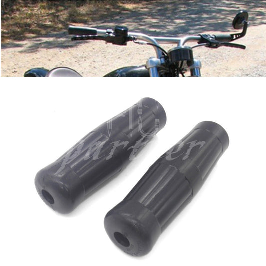 7/8 Black Vintage Motorcycle Classic Coke Bottle Handlebar Rubber Hand Grip Q