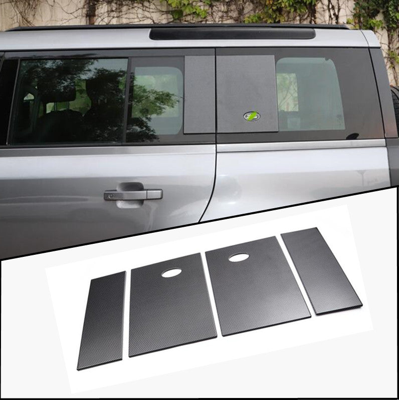 Side Window Cover Panel Trim For 20-23 2022 for Land Rover for Defender 110 ABS Carbon B n