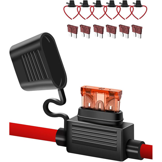 610 Gauge Inline Fuse Holder 10AWG Automotive Blade Fuse Holder  640AMP Fuses