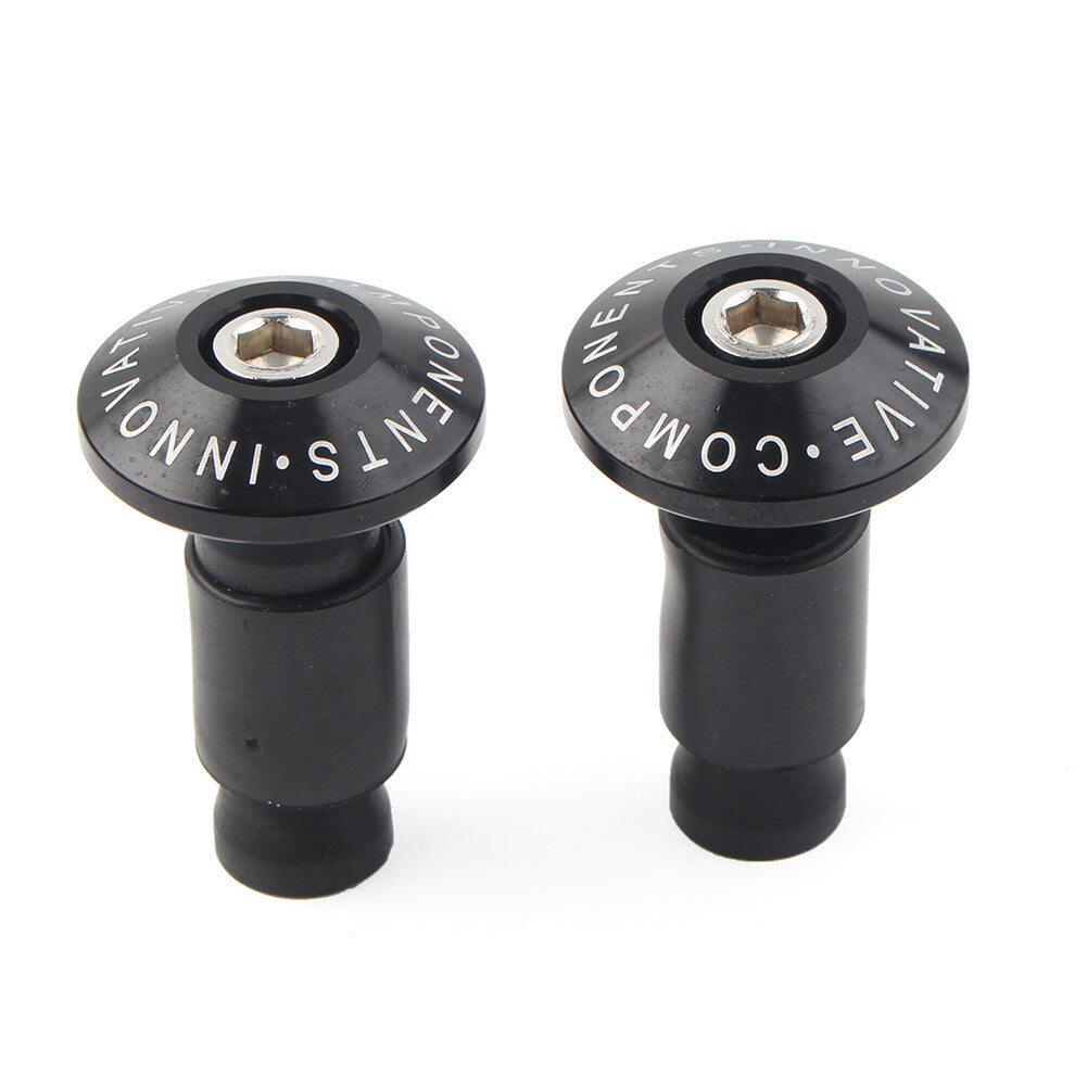 7/8'' Motorcycle Bike Handlebar Grips CNC Handle Bar End Cap Plugs Slider Black Q