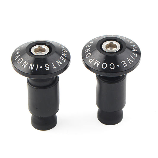 7/8'' Motorcycle Bike Handlebar Grips CNC Handle Bar End Cap Plugs Slider Black Q