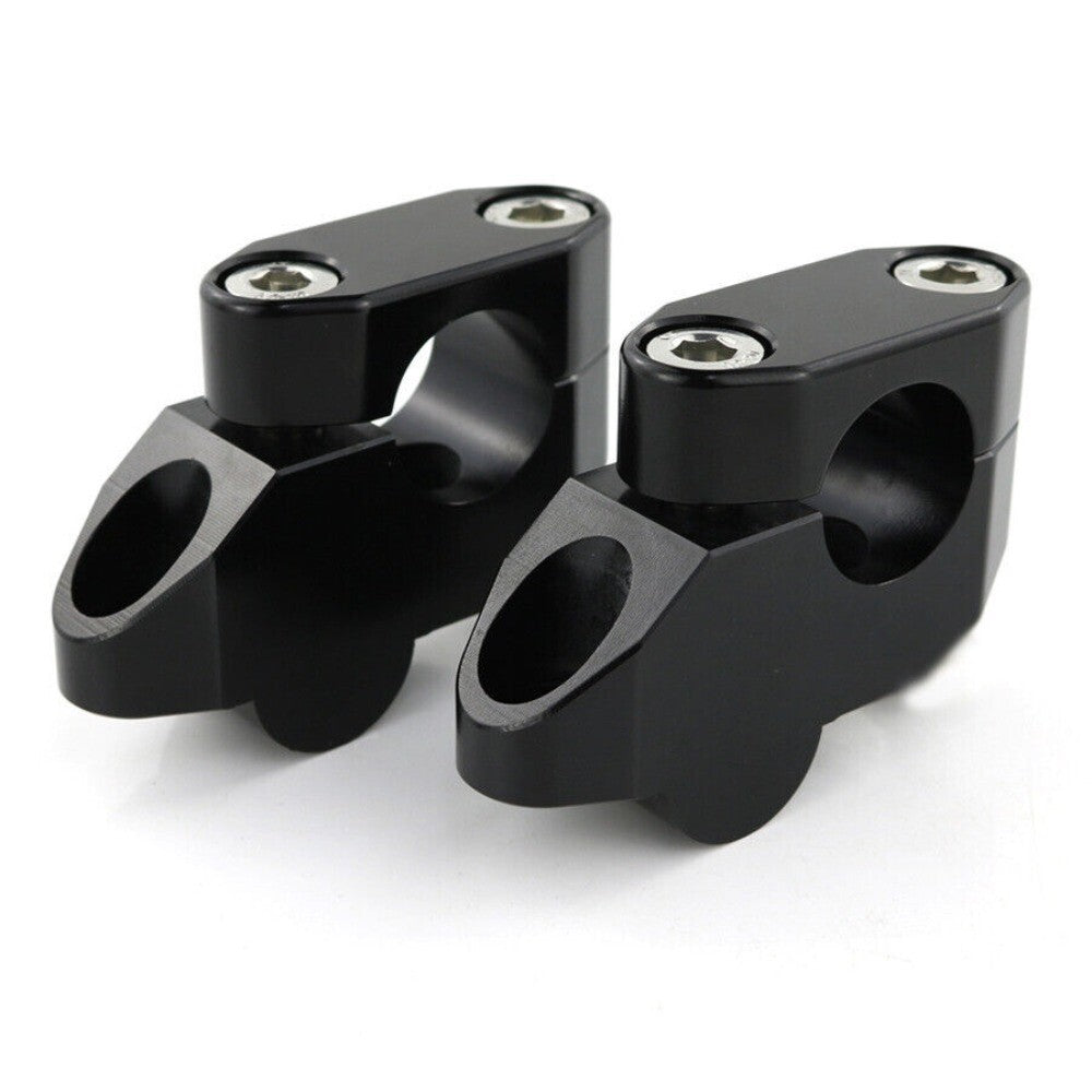 2pcs Handlebar Riser Kit 7/8 Bars 22mm Motorcycle/ATV/Dirt Bike Aluminum Black n