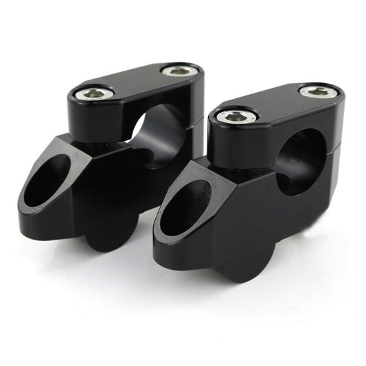 2pcs Handlebar Riser Kit 7/8 Bars 22mm Motorcycle/ATV/Dirt Bike Aluminum Black n