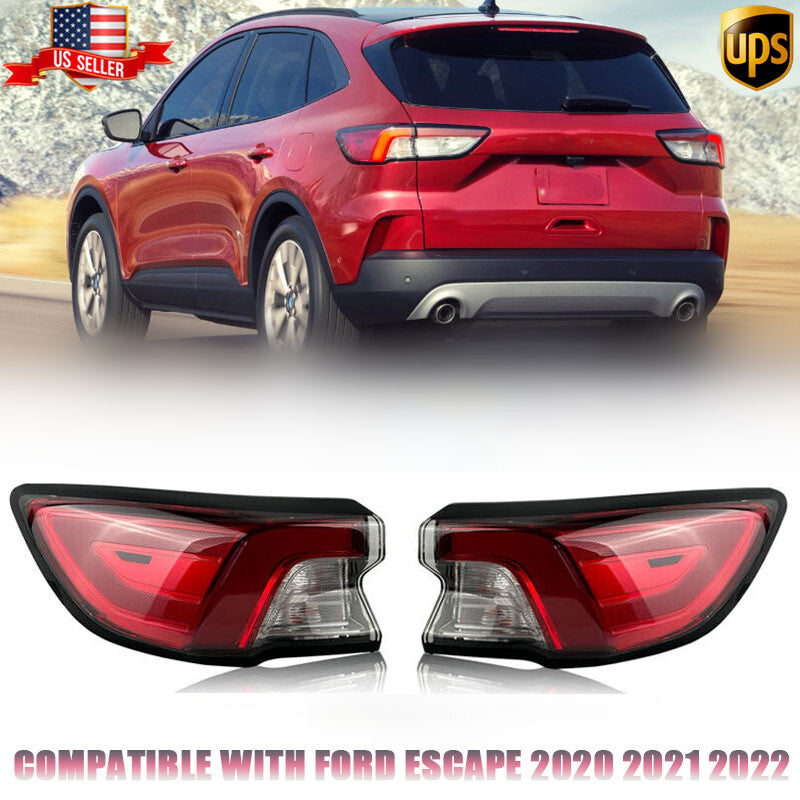For 2020 2021 2022 for Ford Escape LH RH Rear Outer Tail Light LED Brake Pair Set
