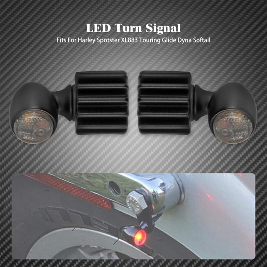 2X Black Super for Mini Running Brake Indicator Turn Signal Lights Fit for Harley