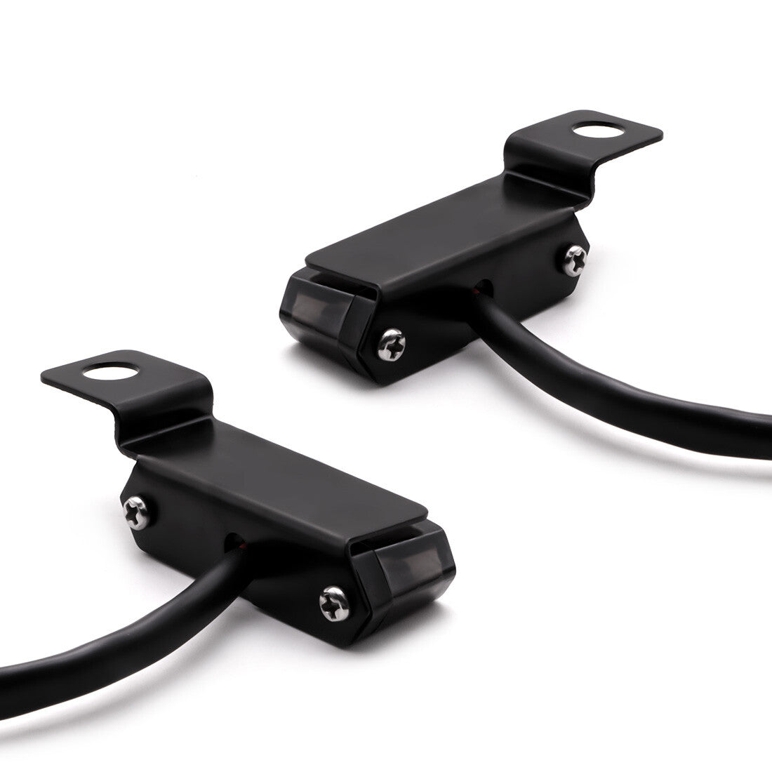 12V Black for Mini LED Brake Clutch Lever Mount Flowing Water Turn Signal Light Q