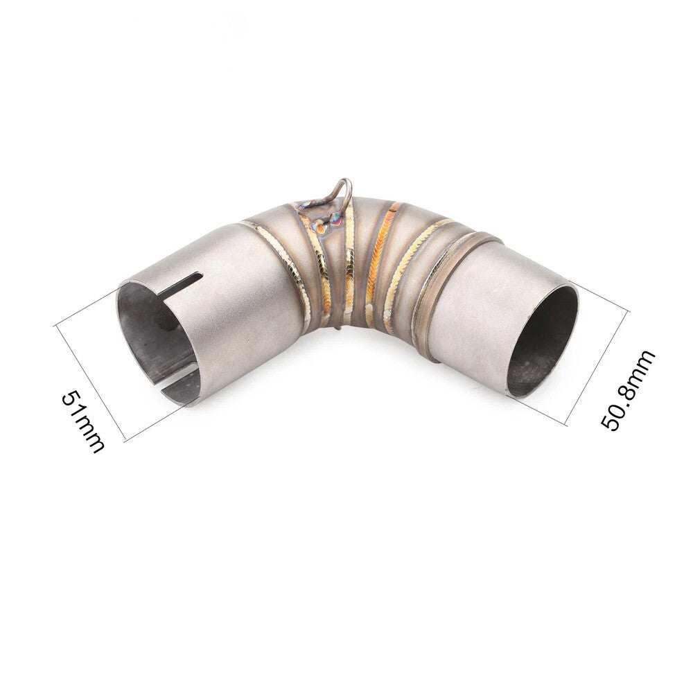 for Kawasaki ER6N/ER6F Ninja650R Z650 2006-2015 51mm Stainless Exhaust Mid Pipe