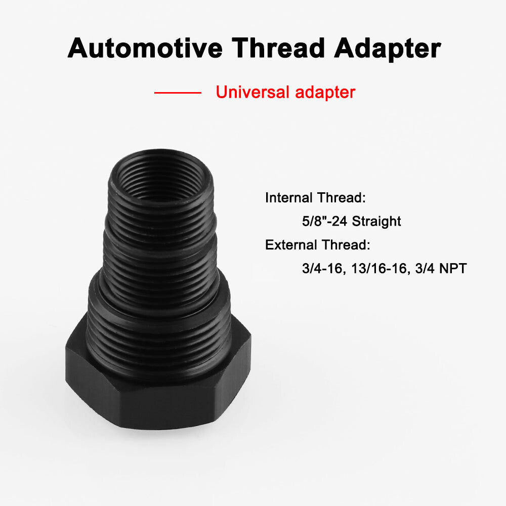 2-pack 5/8-24 to 3/4-16, 13/16-16, 3/4 NPT automotive threaded oil filter adapters