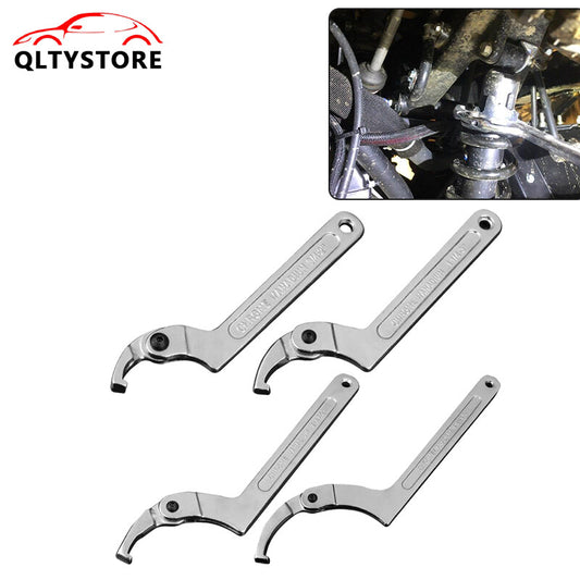 4pcs Adjustable Hook Wrench 19¨C170mm C Flat Spanner Tool Slotted Retaining Q