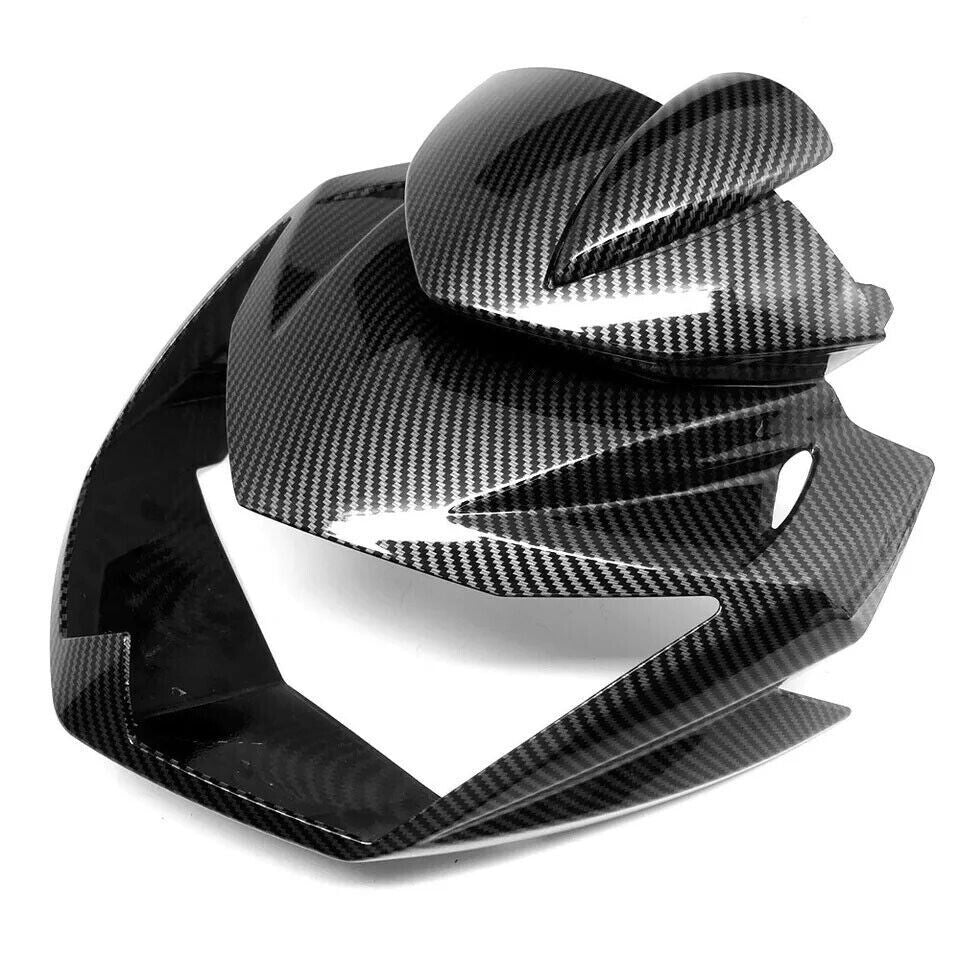 Front Upper Headlight Fairing Carbon Fiber for Kawasaki Z750 Z 750 2007-2012