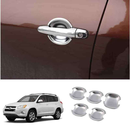 5X Chrome ABS External Door Bowl Cup Cover Trims Fit For 2006-2012 for Toyota RAV4