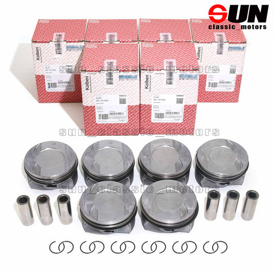 6-Piece STD Piston and Ring Set for , , and for Audi S4, B9, S5, A6, A7, Q7 3.0 TFSI EA839-
