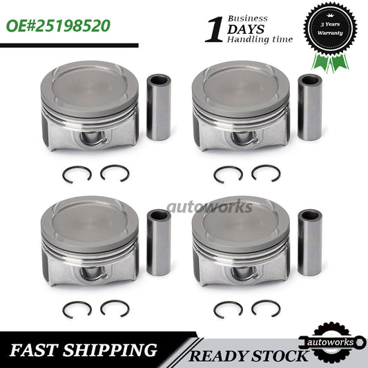 4pcs Pistons Kit for BUICK for CHEVY for CRUZE SONIC TRAX ENCORE 2011-2021 1.4L