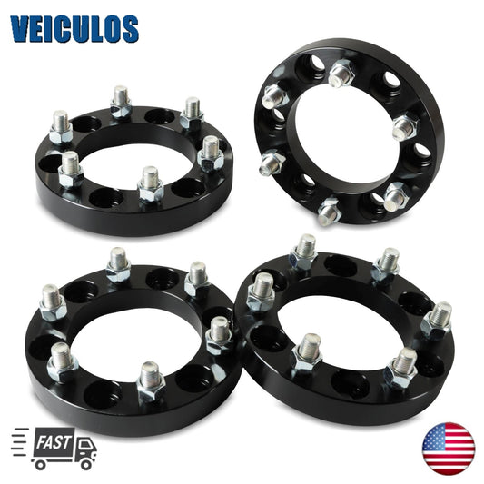 4pc 1 Inch 6 Lug for Chevy GM Wheel Spacers Adapters | 6x5.5 - 6x5.5 14x1.5
