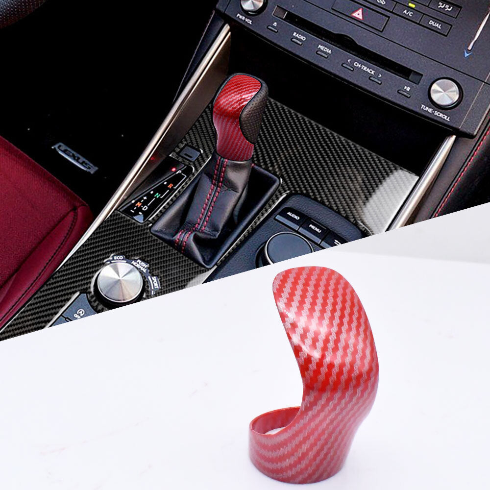 For 2014-2021 for Lexus IS250/350/200T Carbon Fiber Red ABS Shift Knob Trim Cover Q