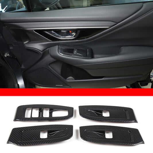 Carbon fiber window lift switch panel cover trim for Subaru Outback 2020 - 2023 (4x) n