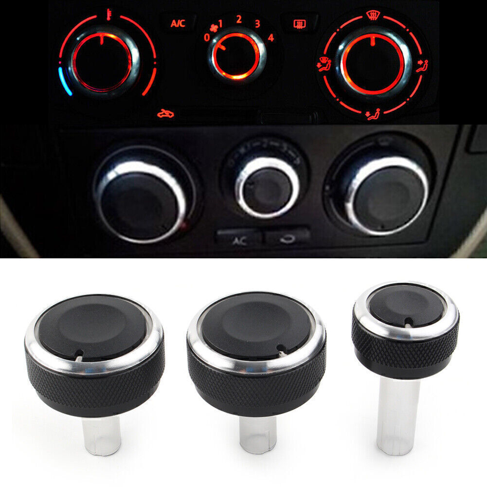 3pc Air Conditioner A/C Switch Panel Control Knob for VW for Golf MK4 for Passat B5 for Bora