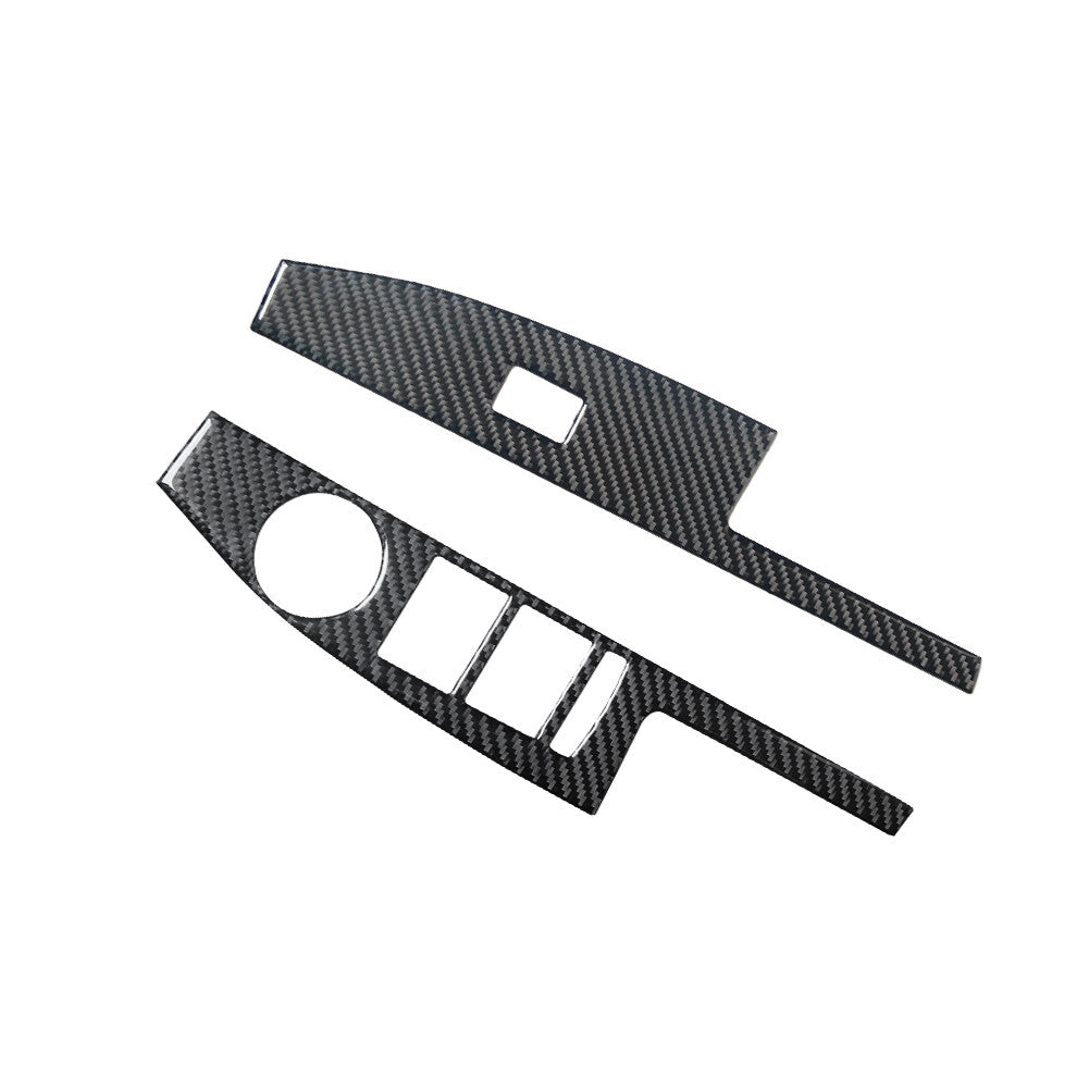 Carbon Fiber Steering Wheel Button Trim Cover for Dodge Journey 2009-2010 Red v
