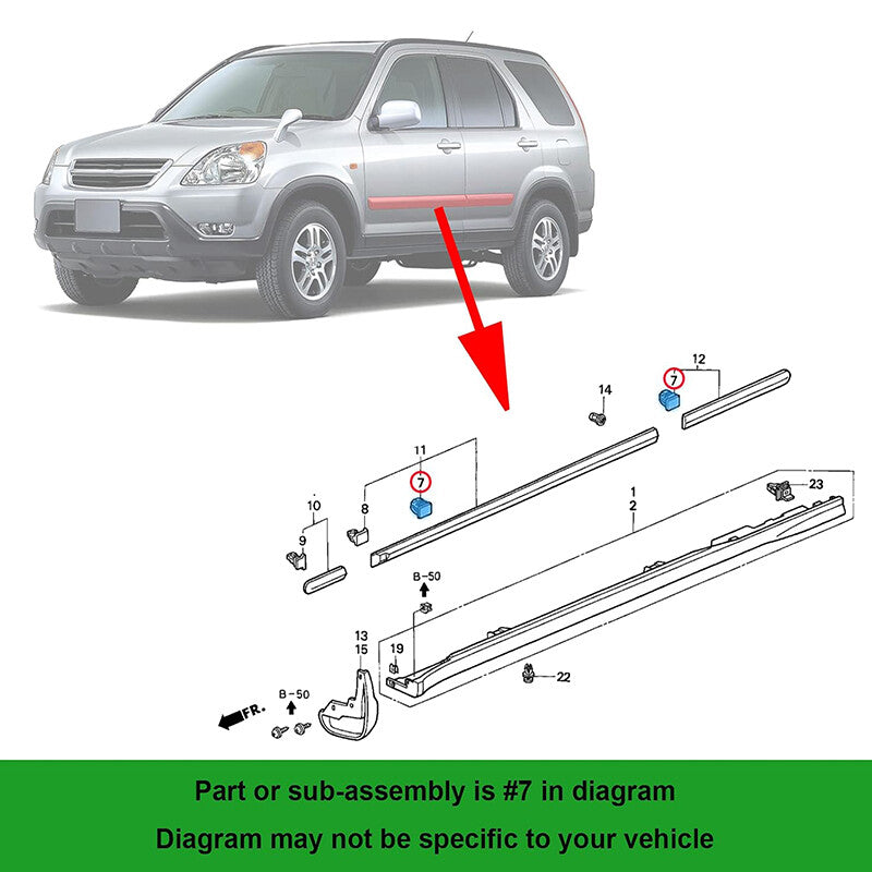 15-piece pack of for Mitsubishi Eclipse anti-collision cover clip-on fixing rivets MB619582