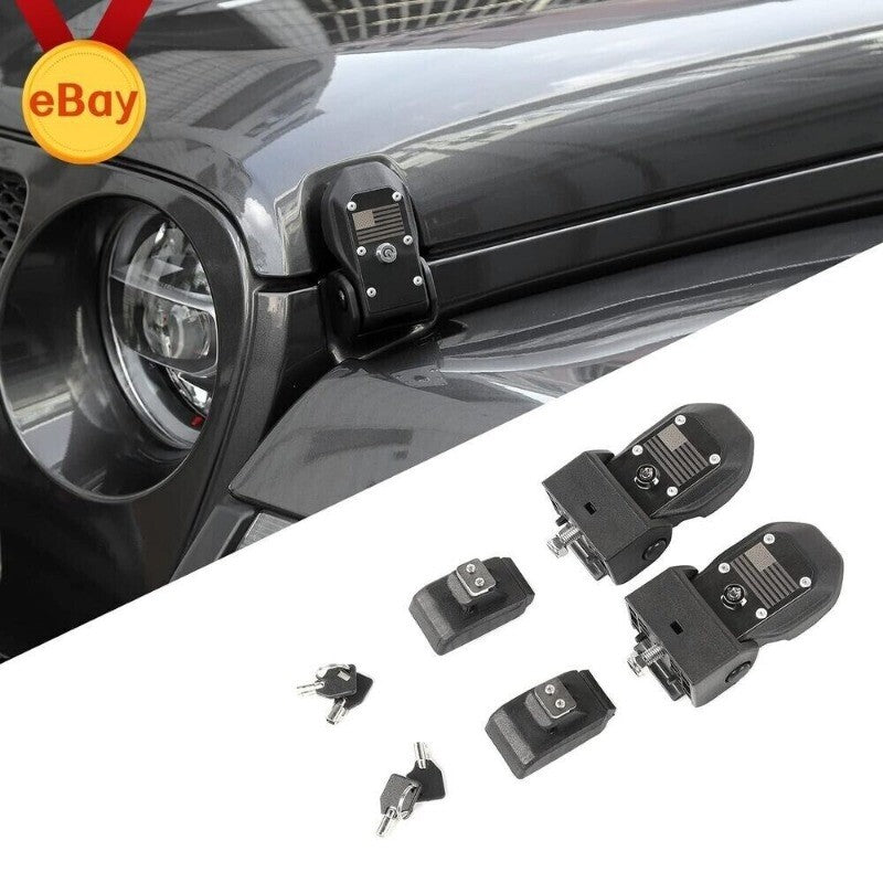 For 2018-2024 for Jeep for Wrangler JL JLU Rubicon JT Hood Locking Catch Hood Latches