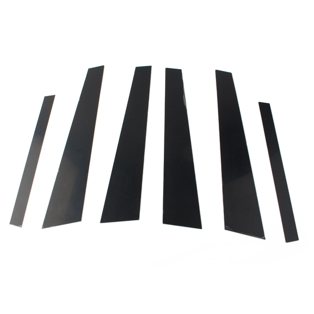 6x Window Pillar Posts Decoration Cover Door Trims Fit for BMW 5 Series E60 2004-10
