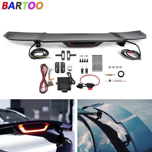 Universal Electric ABS Automatic Adjustable Rear Lift GT Tail Spoiler Wings Q