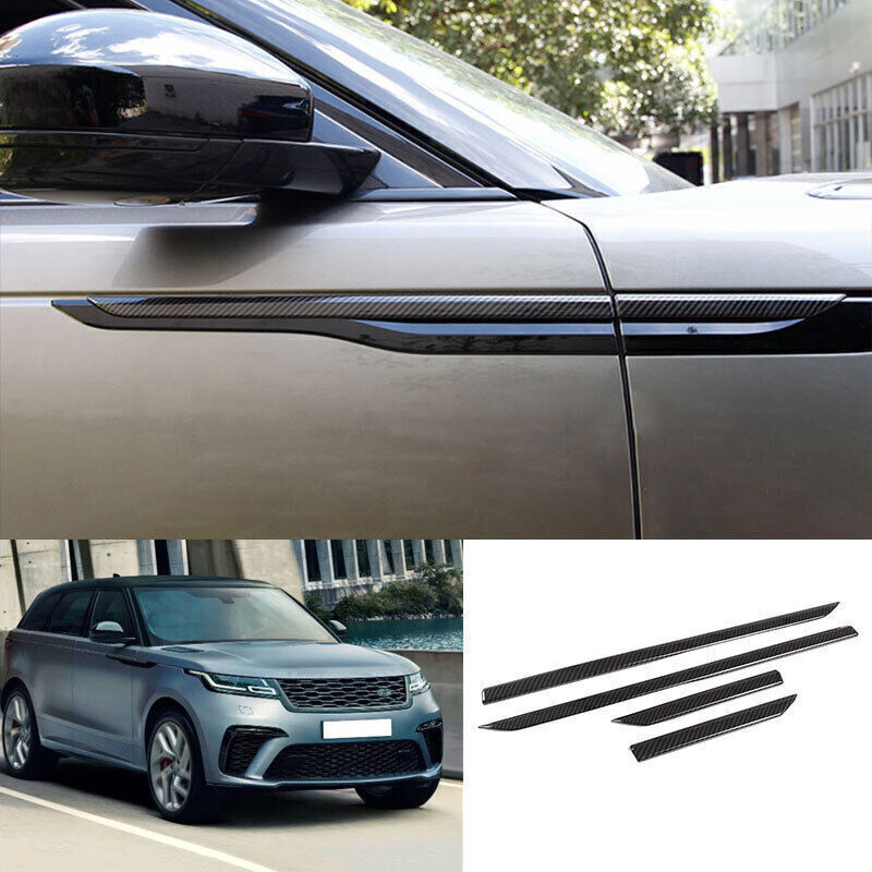 for Range Rover Velar 18-2023 Carbon Fiber Side Fender Air Wing Cover Trim 4X