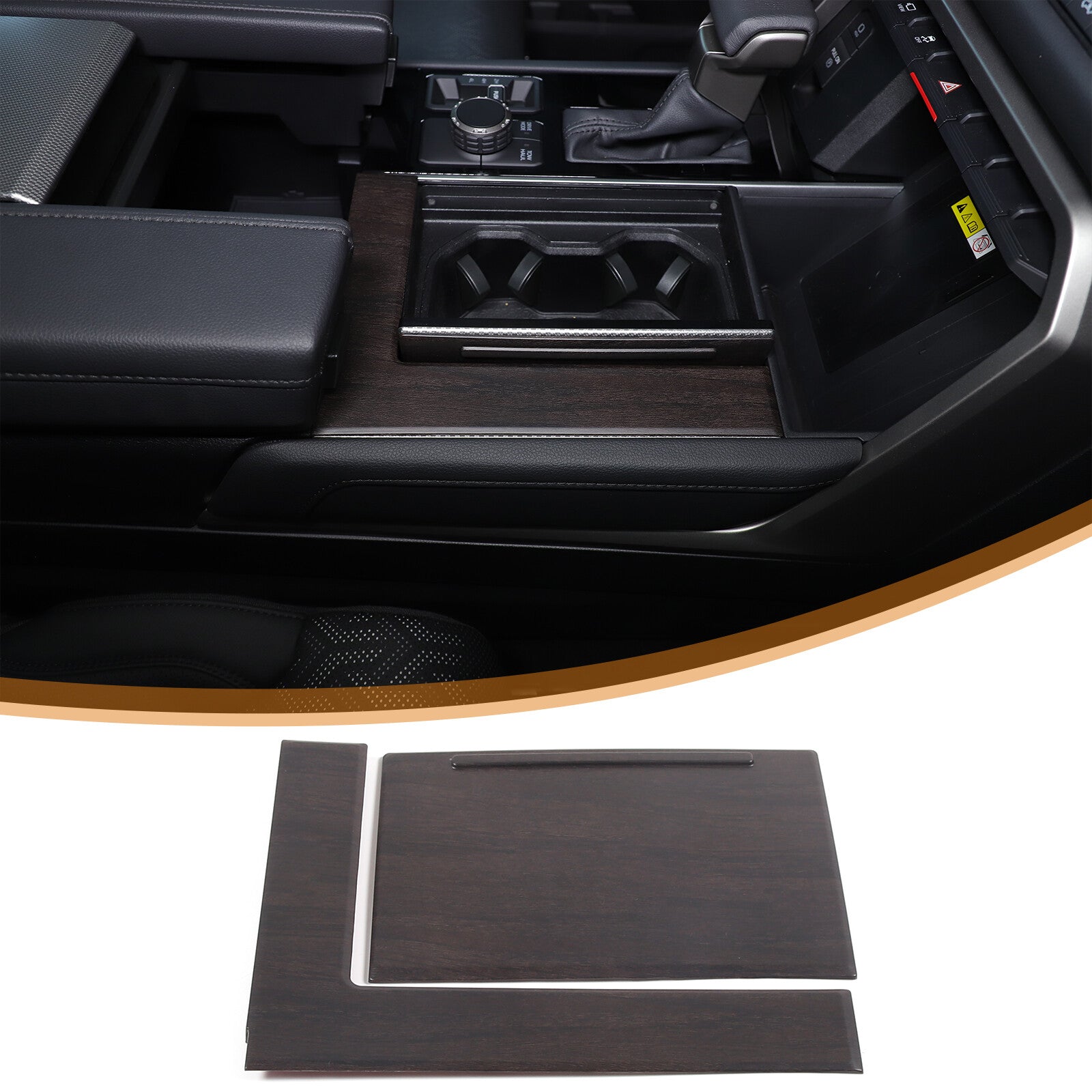 Carbon Fiber Exterior Center Console Gear Shift Frame Trim for Tacoma 11 - 15- v
