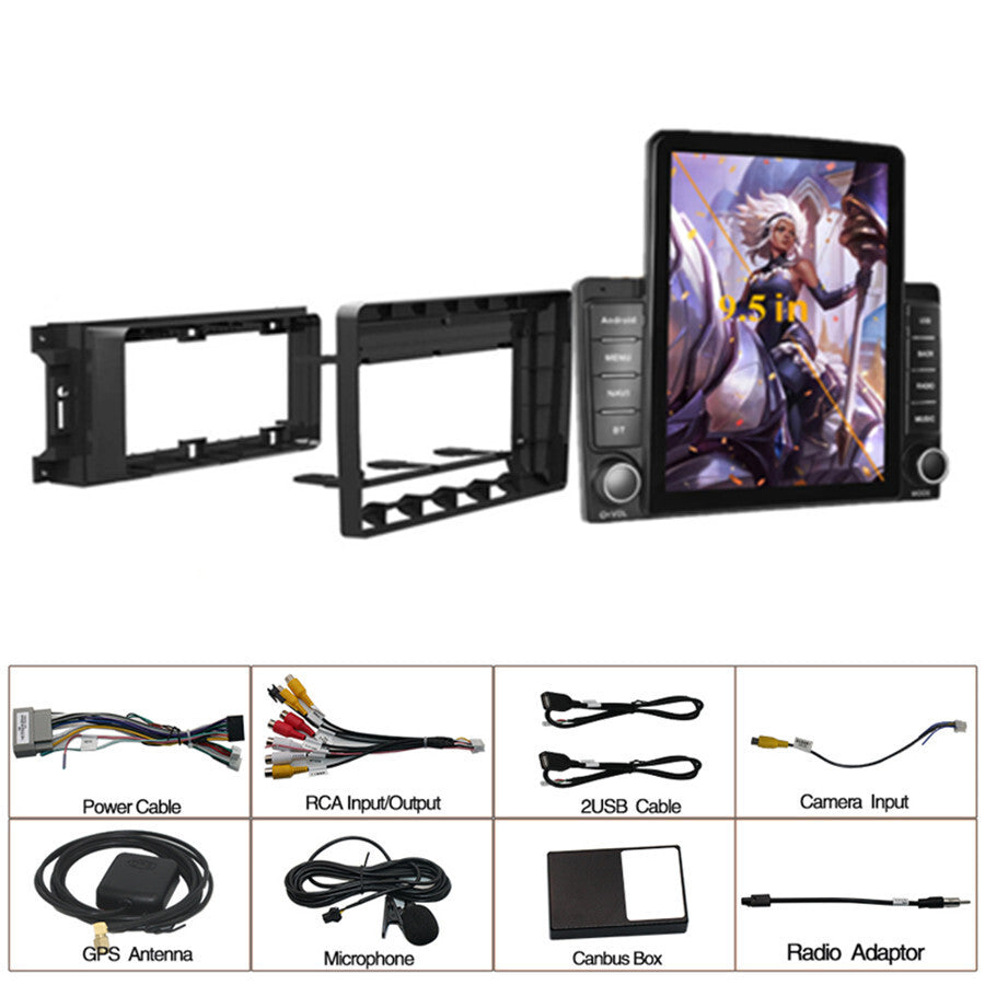 9.5 Stereo Radio GPS Nav for Jeep for Wrangler 2007-16 for Dodge for Ram 1500 Durango 09-11