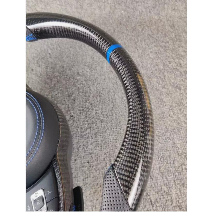 Genuine carbon fiber steering wheel suitable for Volkswagen MK7, MK7.5, for Golf GTI, for Jetta , and Polo. (13-20-)