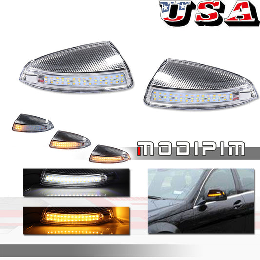 Transparent plastic switch LED side mirror signal light for C-Class V-Class - v
