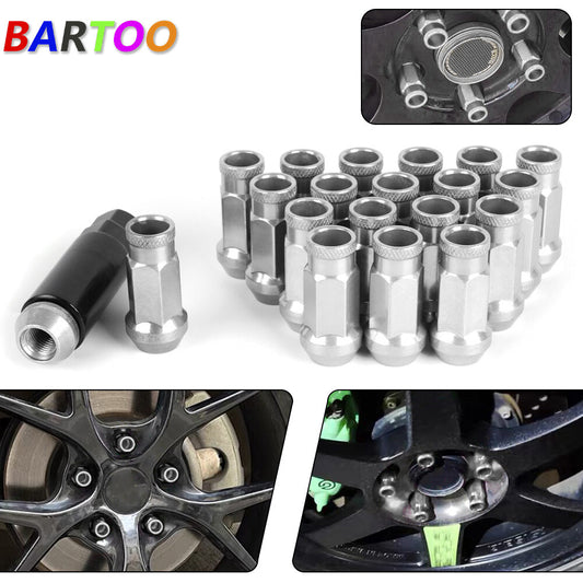M12 x 1.5mm/M12 x 1.25mm 20PCS Forged Steel Racing Wheel Lug Nuts 47mm Open End Q