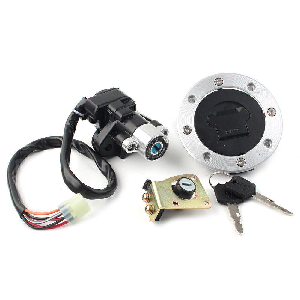 Ignition Switch Gas Cap Cover for Seat Lock Key Set Fit for Suzuki GSXR 600/750/1000 Q