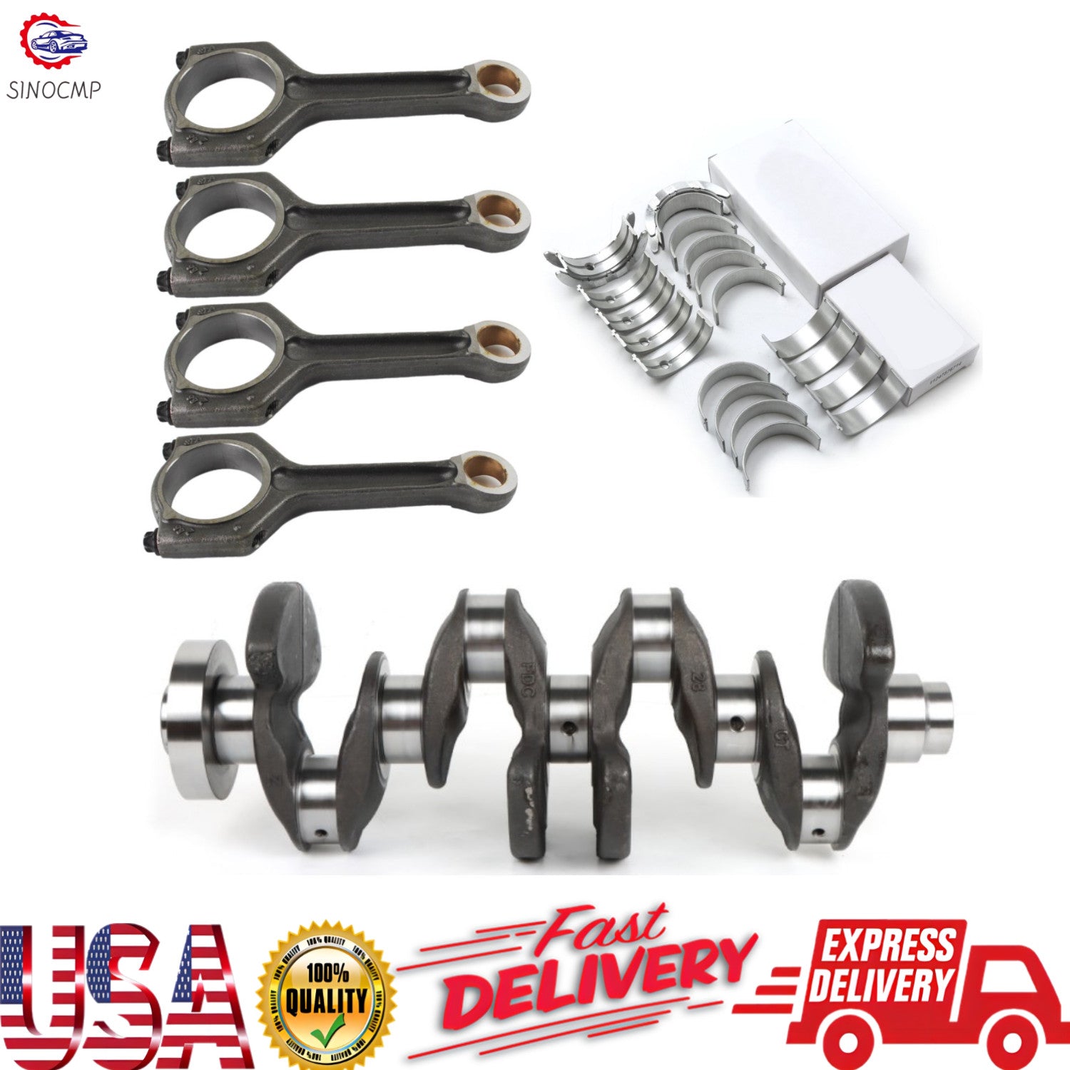 Crankshaft Connect Rod Connecting Rod Bearing Set Fits for B-MW N46B20B N46B20A