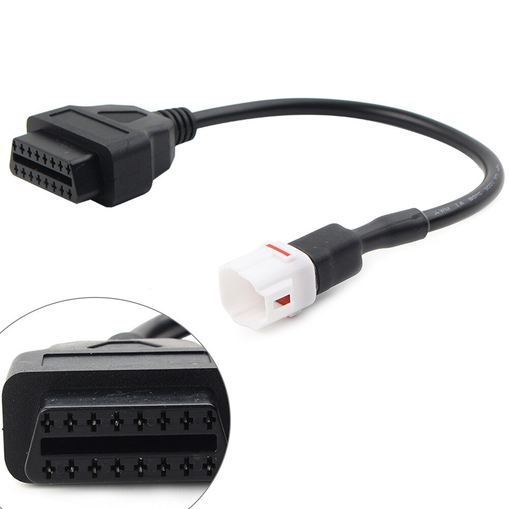 Diagnostic Tool Code Reader Adapter Cable Fit for Yamaha R1 MT10 FZ10 4 Pin to OBD2