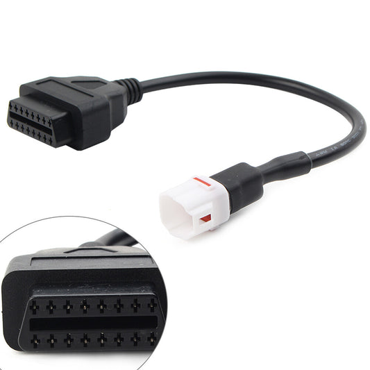 Diagnostic Tool Code Reader Adapter Cable Fit for Yamaha R1 MT10 FZ10 4 Pin to OBD2