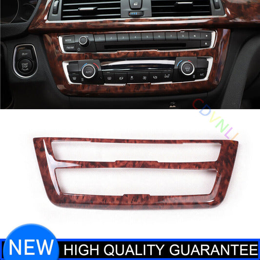 Fit for BMW 3 Series 2014-18 Wood Grain Central AC Button Control Panel Trim 1P
