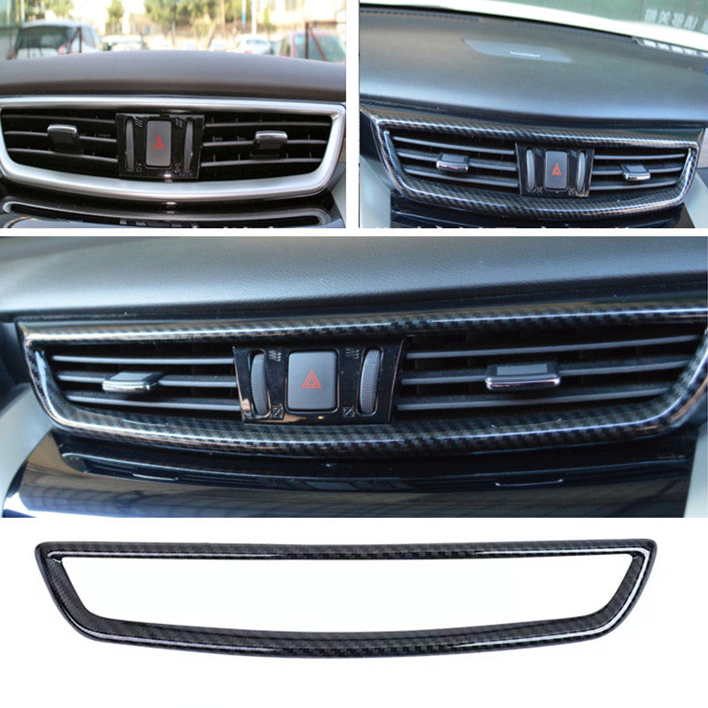 For Murano 2015-2024 Dashboard center Air Vent Trim Carbon fiber Kit v