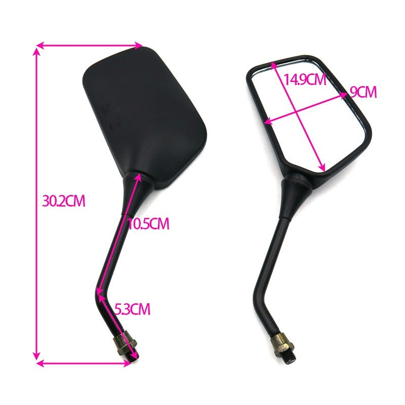 for Kawasaki KLR250 KLR600 KLR650 Black Mirrors