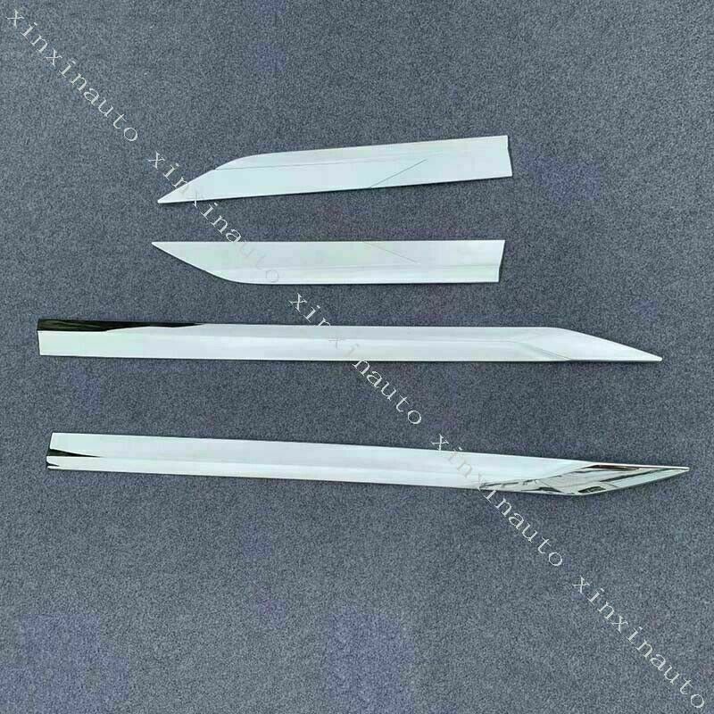 4X Chrome Side Door Body Molding Cover Decor Trim ABS for Toyota RAV4 2019-2023