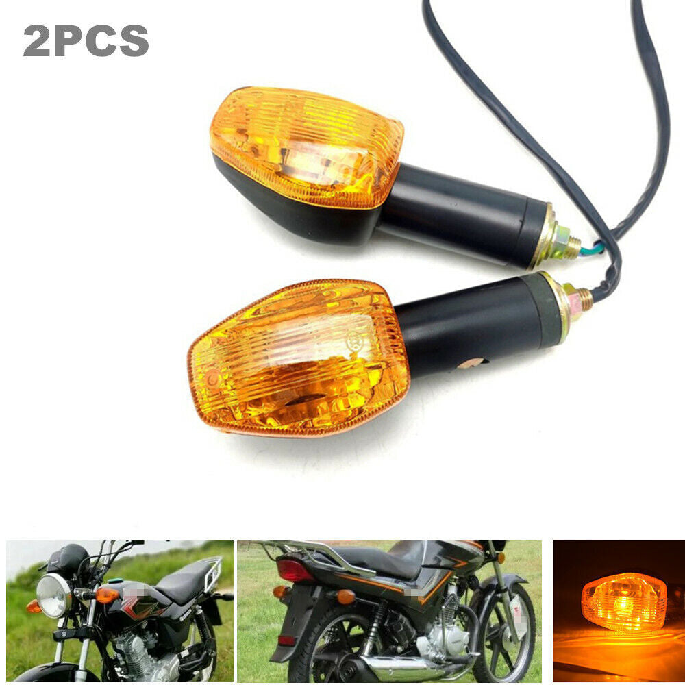 2-Pack Motorcycle Turn Signal Indicators and Bicycle Front and Rear Turn Signal Lights (Amber) n