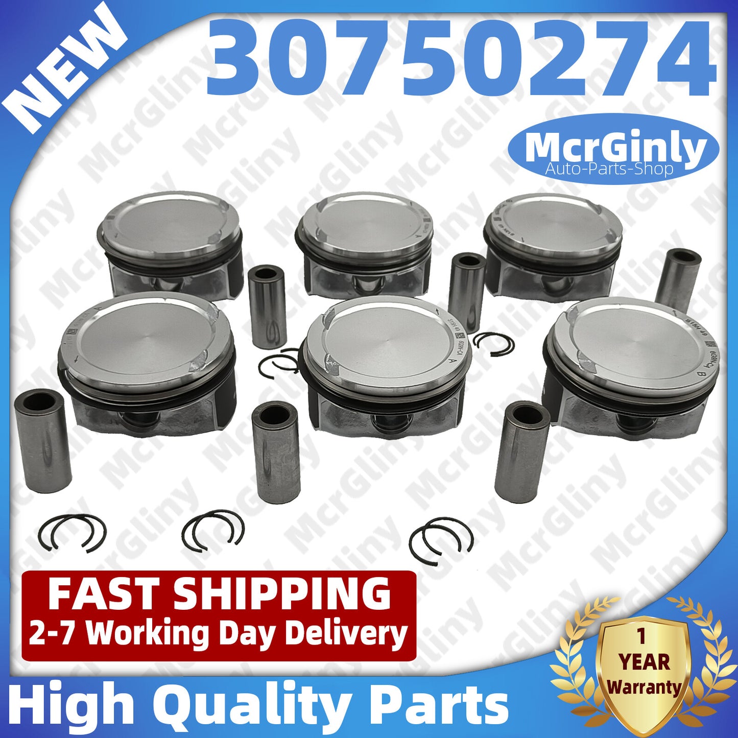 3.2L engine piston assembly #B6324S #B6324S5 for Volvo V70 S80 XC60 XC70 XC90 n