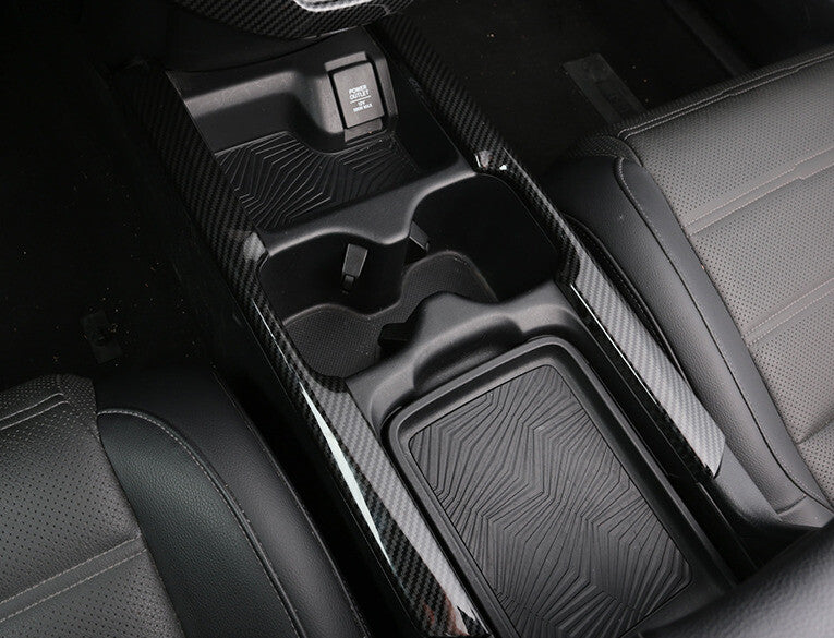 Gear Shift Both Side Cover Trim 2PCS for Honda CR-V CRV 2017-2022 Carbon Fiber