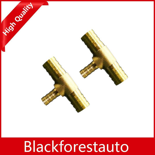 2 Tee 3-Way Hose Barb Brass Fitting Fuel Connector 5/8 3/8 5/8 16mm-10mm-16mm Q