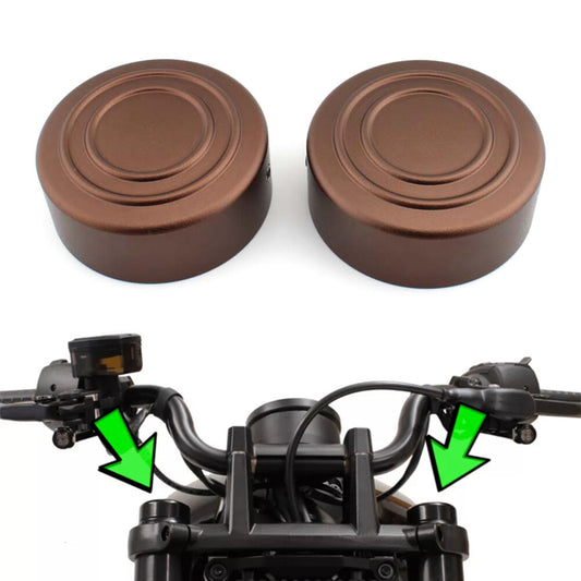 Fit for Harley Sportster S 1250 RH1250S 2021-25 Brown Upper Fork Stem Nut Cap Covers