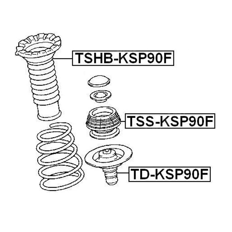 TSS-KSP90F front shock absorber bracket is suitable for Yaris Vios 06-12 48609-0D050- n