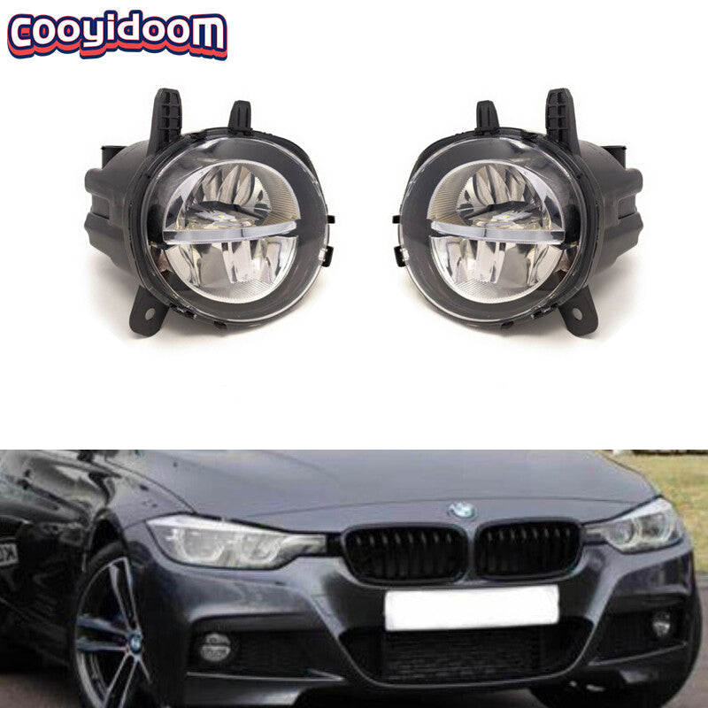 For 2012-2018 for BMW 3 Series F30 F35 LED Front Fog Lights With Bulbs Left+Right