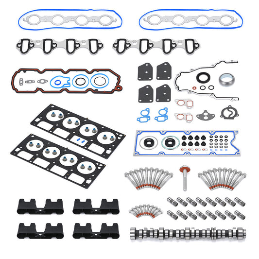 MLS Gasket Kit For 07-14 for Chevy Tahoe 5.3L Set AFM Camshaft normal roller lifters