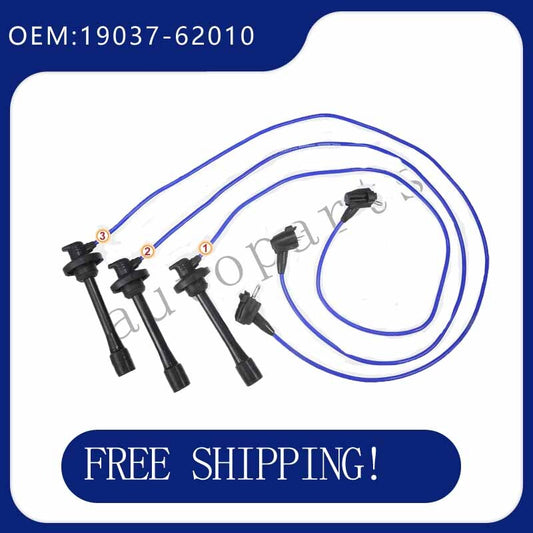 3-pack spark plug wires, ignition coil cables, size 19037-62010, suitable for Toyota Tundra.